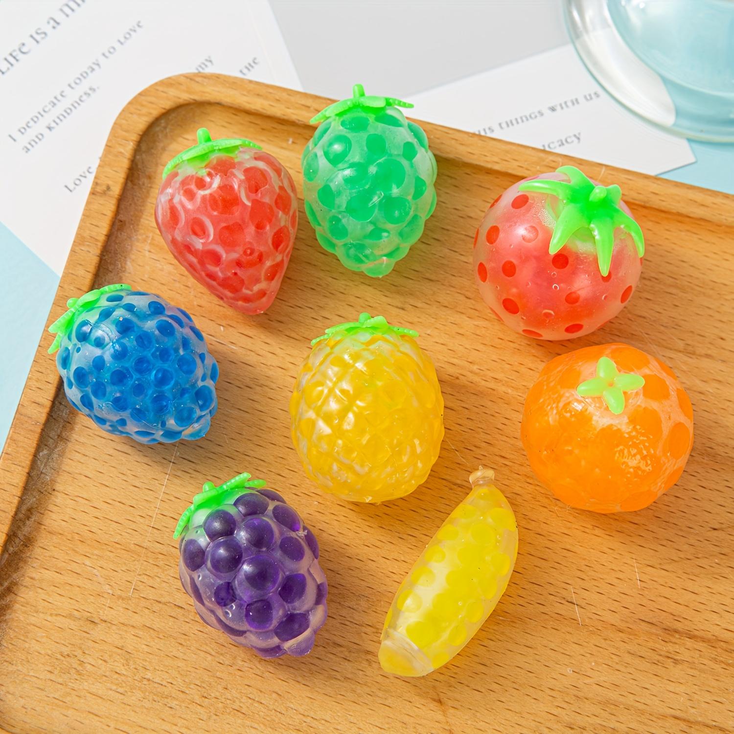 

Toys, Festive 4/8Pcs Imitation Fruit Beads, Elastic Stress Relief Great for Daily Use and Holiday Gift Presenting