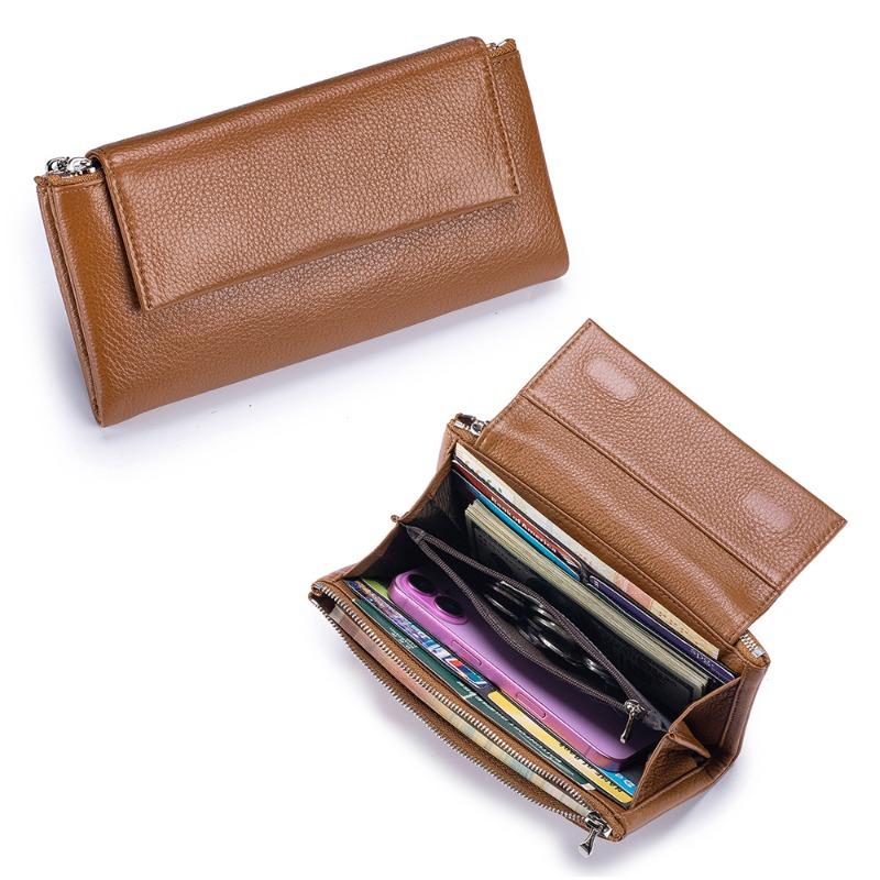 New Women's Long Wallet Large Capacity Leather Multi-function Wallet Fashion Texture Mobile Phone Bag Clutch Bag