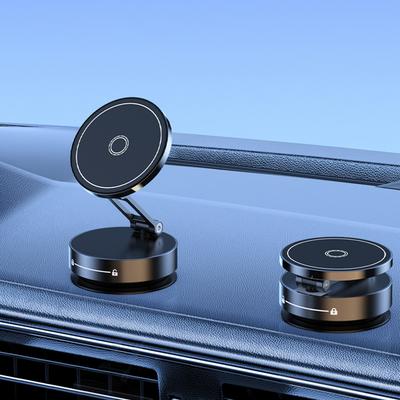 Vacuum Magnetic Suction Cup Folding Swivel Stand 360° Rotatable Folding Navigation Stand Bracket for iPhone 16/15/14/13/12