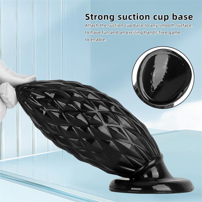 Super Large Black Stimulating Soft Anal Plug Suction Cup Anal Sex Supplies Adult Toys