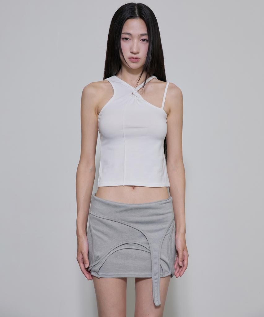 Peulleeoeob 4-Layered Skirt (Fl-268_Gray)
