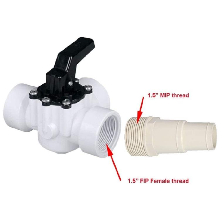 ABS Pool Bypass Valves Adapter Set With 3 Way Connection And Hose Clamps For Filtration Systems Efficient Water Flows