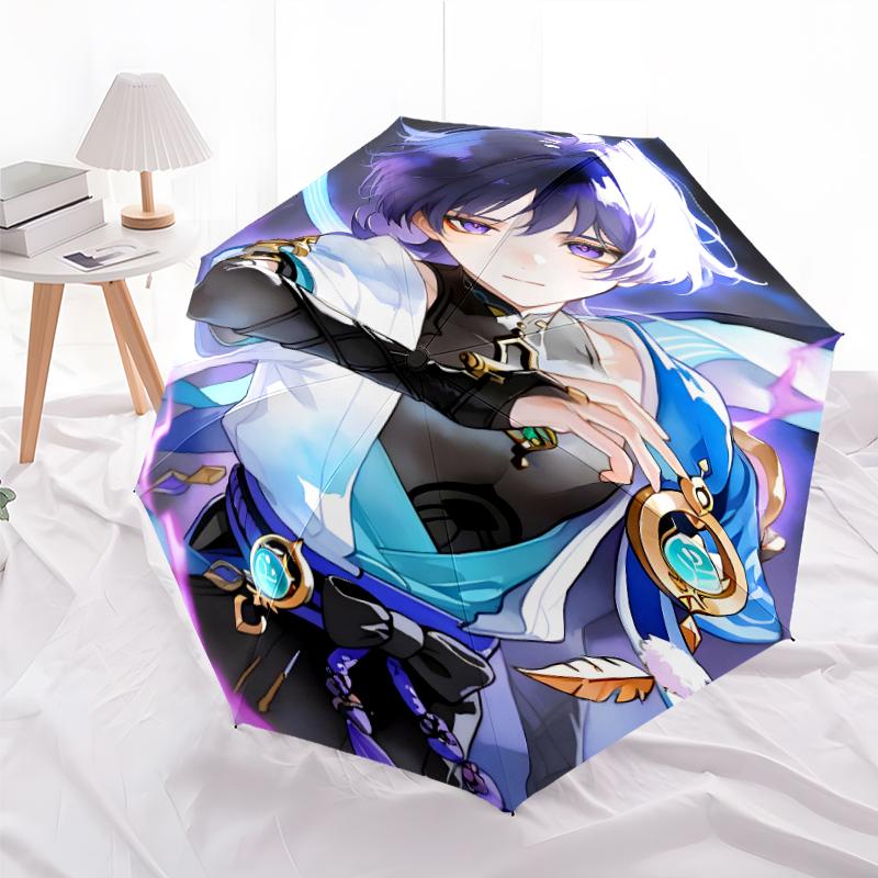 1pc Genshin Impact Wanderer2 Umbrella, Sun Protection, And UV Shielding. It Has Eight Sturdy Ribs for Outdoor Use And Perfect Gift
