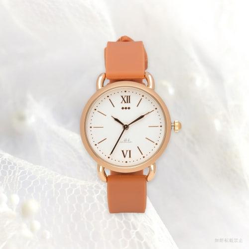 Fieldwork Women's Analog Watch with Silicone Band, Nickel-Free, Orange, NF Mervy YM090-4