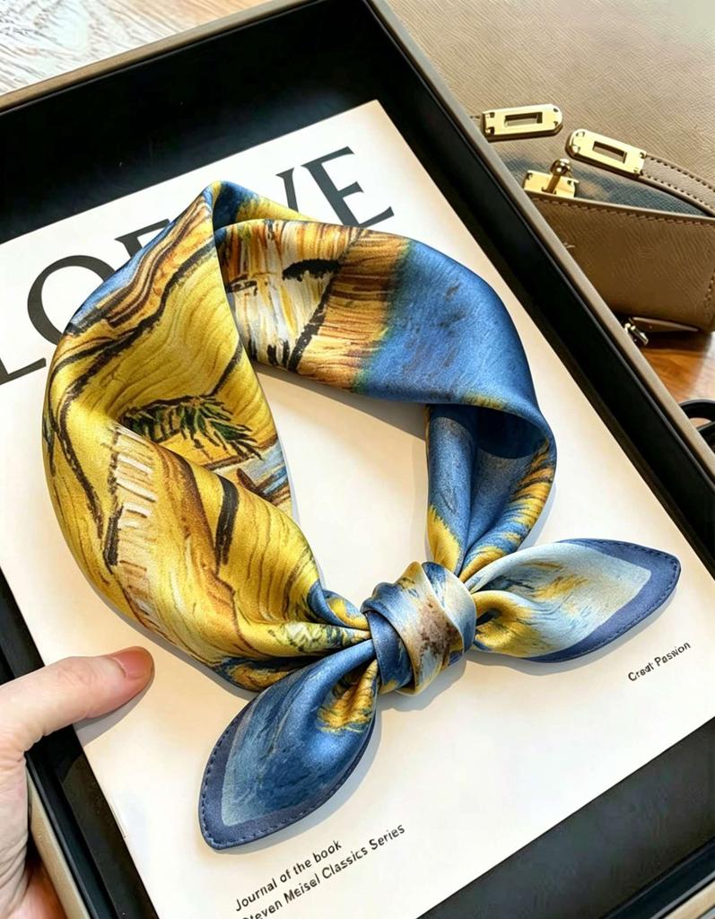 [111 Mulberry Silk] Silk Silk Scarf Spring Fashion Versatile Silk Square Scarf High-end Scarf Women
