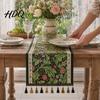 Runner da Tavola Resistente Runner Floreale Jacquard Peonia Vintage Stile Rustico Alta Qualità