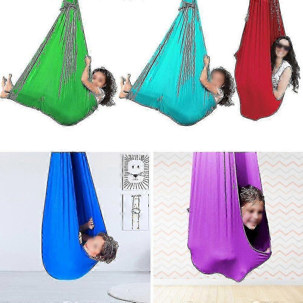 Kindertherapie Sensorikschaukel Yoga Schaukelstuhl Kinder Kuscheln Autismus Asperger Therapie 100x280cm