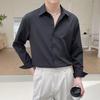 Herren Sommer Langarm Dünn Koreanischer Stil Trendige Herren Businesshemden Vielseitig Einfarbige Oberteile