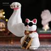Robust Cat Figurine: Strong, Good Luck Welcoming Gift for Shops with Functional Cash Register Ornament
