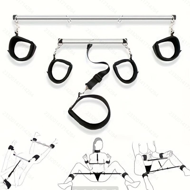 BDSM  Spreader Bar Couples Sex Toys, Bondage Restraints with Adjustable Handcuffs
