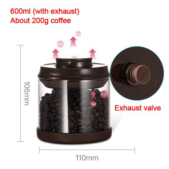 Coffee Beans Vacuum Sealed Tank Household Glass Food Storage Tank Moisture-proof Air Extraction Transparent Storage Tank