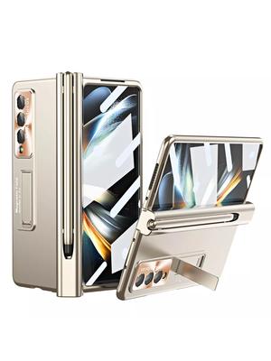 Magnetic Hinge Tempered Glass Screen Protective Hard Case with S Pen for Samsung Galaxy Z Fold 4