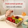 Hot  Drain Basket, Fruit Basket, Foldable Plastic, Large Capacity, Raised Tiptoe, Household Kitchen, Vegetable Washing Basket