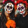 6 szt. Kolorowa Maska Czaszki na Halloween Pełna Twarz Meksykańska Maska Czaszki Nowa Maska na Twarz Czaszka Dzień Zmarłych