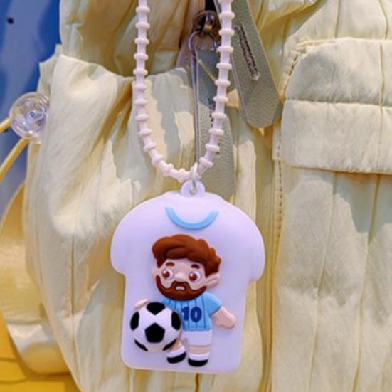 Bag Pendant with Hanging Chain, Cartoon Star Design Soft Silicone Stress Relief Keychain, Schoolbags Bag Decoration