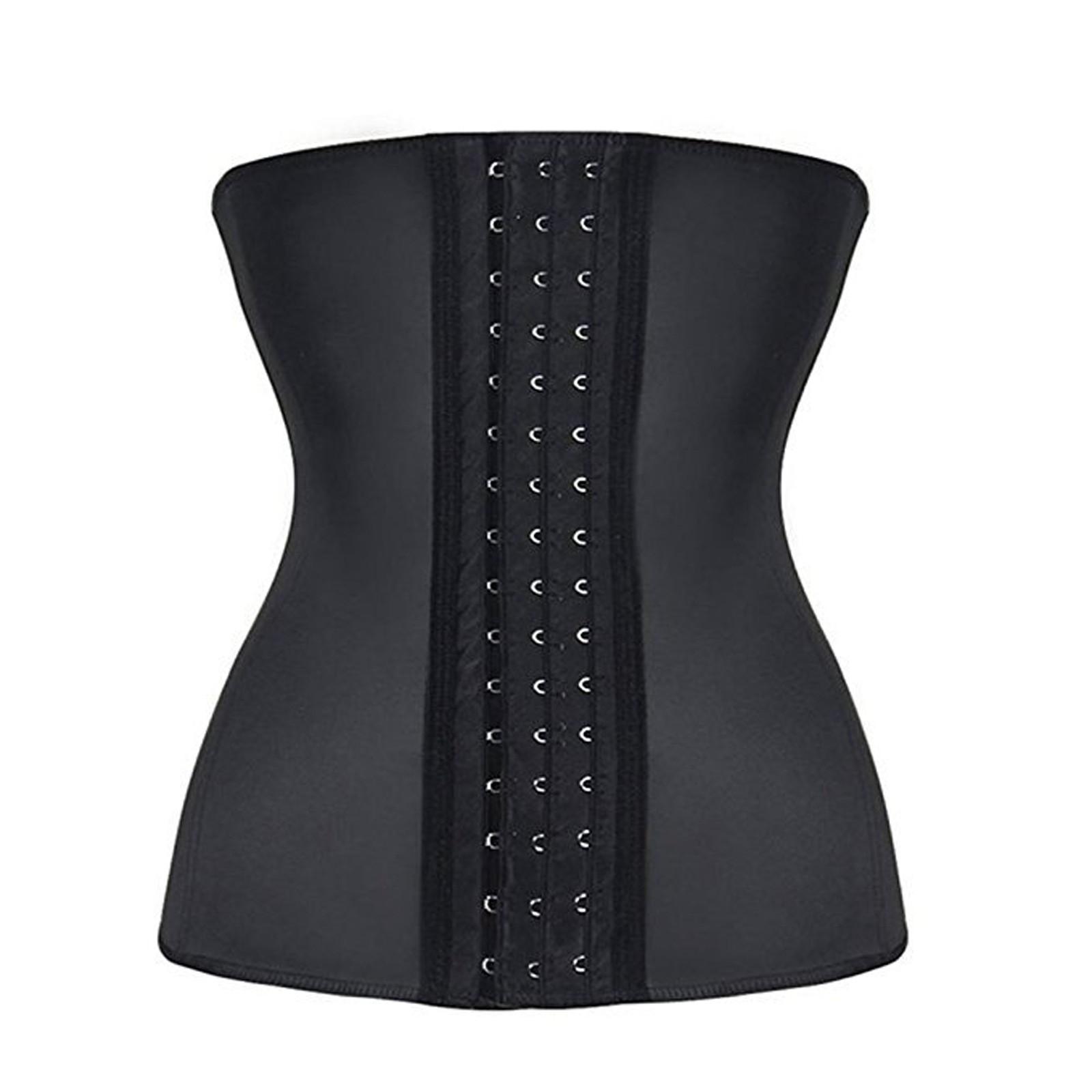 

Женское ультра-жесткое корректирующее белье Waist Trainer Body Shaper Underbust Frosted Texture Slimmer Nipper M чёрный