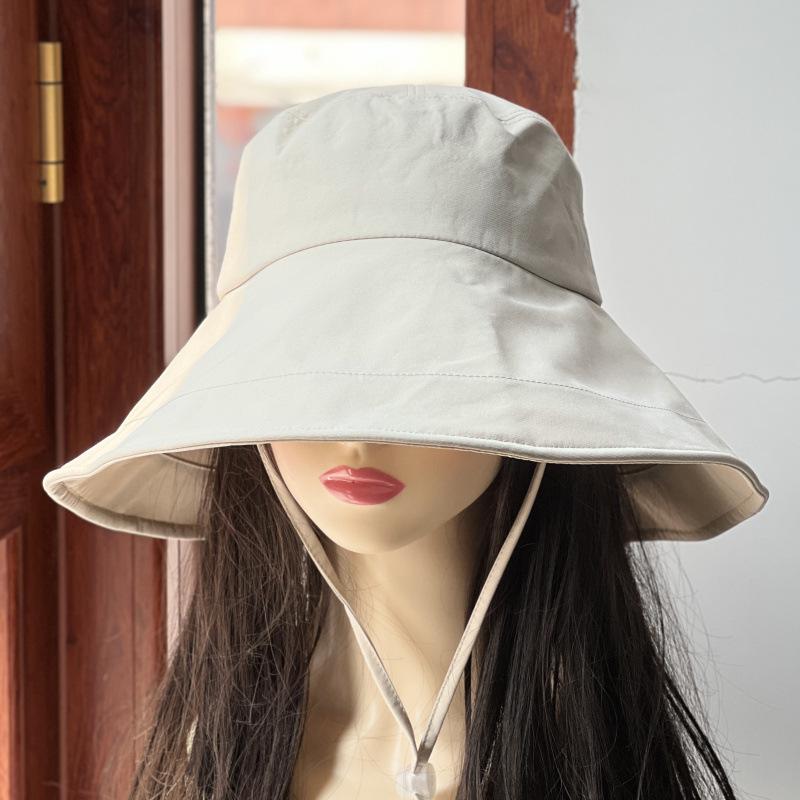 New Summer Eaves Sun Protection Hat Women's Solid Color Foldable Outdoor Fashion Versatile Sun Hat Casual Bucket Hat Tide