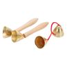 Bell Clangorous Clear Sound Aluminum Hanging Bell Ergonomic Wooden Handle Vintage Style Dinner Hand Bell