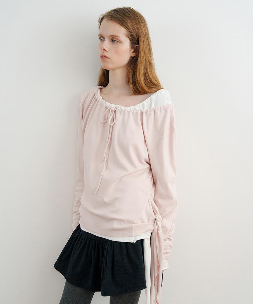 SINOON Side Tie T-Shirt (Pink)