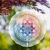 Colorful Mandala Wind Spinner – 2D Kinetic Christmas Decor, Gift for Women/Wife, Indoor & Outdoor Metal Wind Spinner, Thanksgiving & Holiday