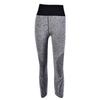 Women Gym Sports Fitness 3 4 Length Elastic Tight Pants Leggings for Aerobics Yoga Running Grey