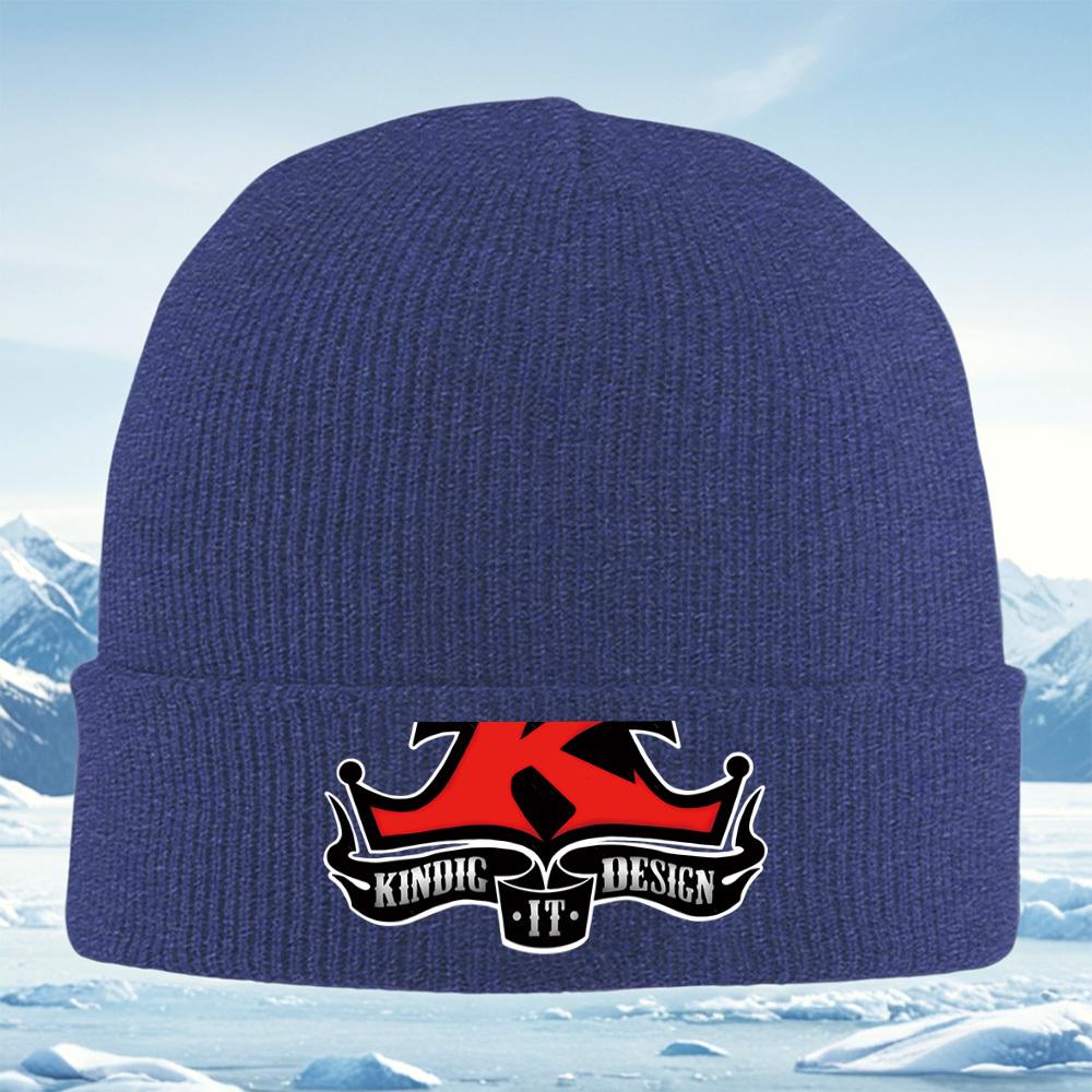 Bold letter design elements. Text kind. Men Women Unisex Knitted Hat Beanie Pullover Cap Winter Thermal Warm Christmas Outdoor C