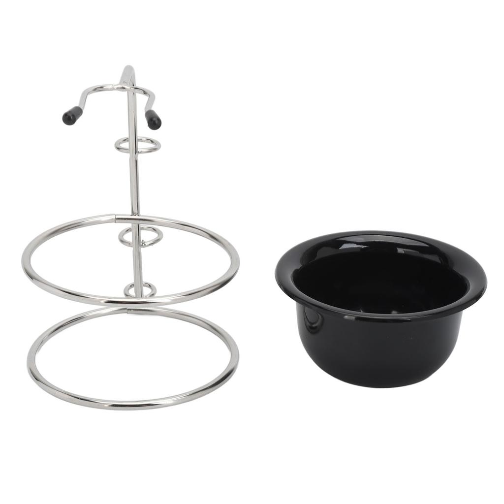 Rasierpinselständer Robust Stabil Stilvoller Look Rostfrei Tragbar Herren Rasierschaumschale für Friseursalon Hotel Zuhause