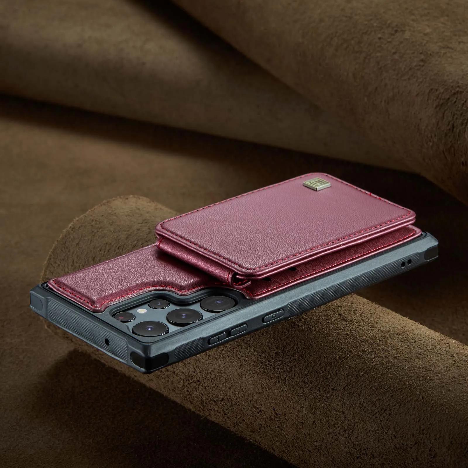 

Leather Phone Case for Samsung Galaxy S26 S25 Ultra S24 S23 FE S22 S21 Plus A57 A37 A35 A55 A16 5G Wallet with Card Holder Cover Galaxy A57