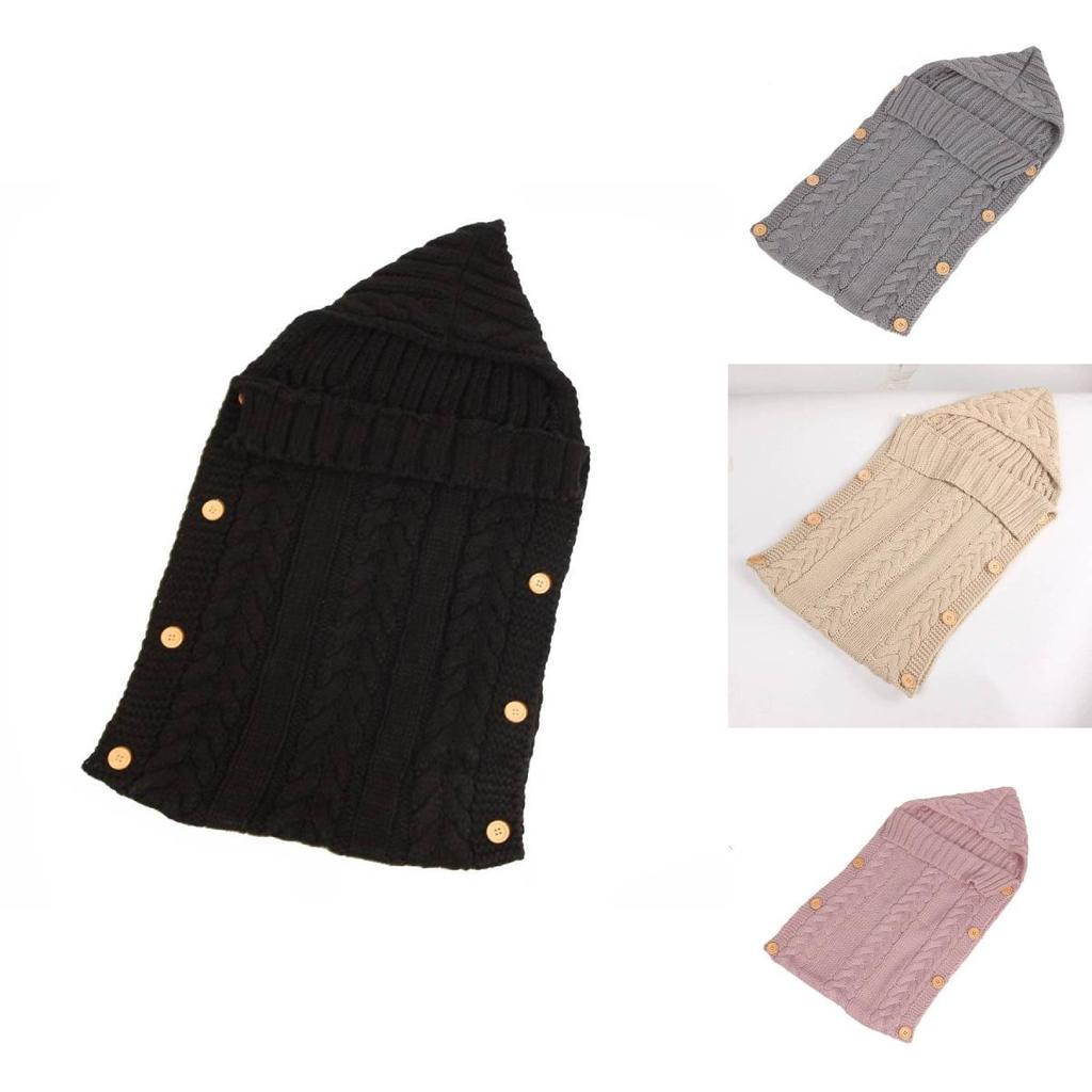 Cozy Newborn Sleeping Bag Baby Infants Knit Crochet Swaddle Wrap For Ultimate Warmth