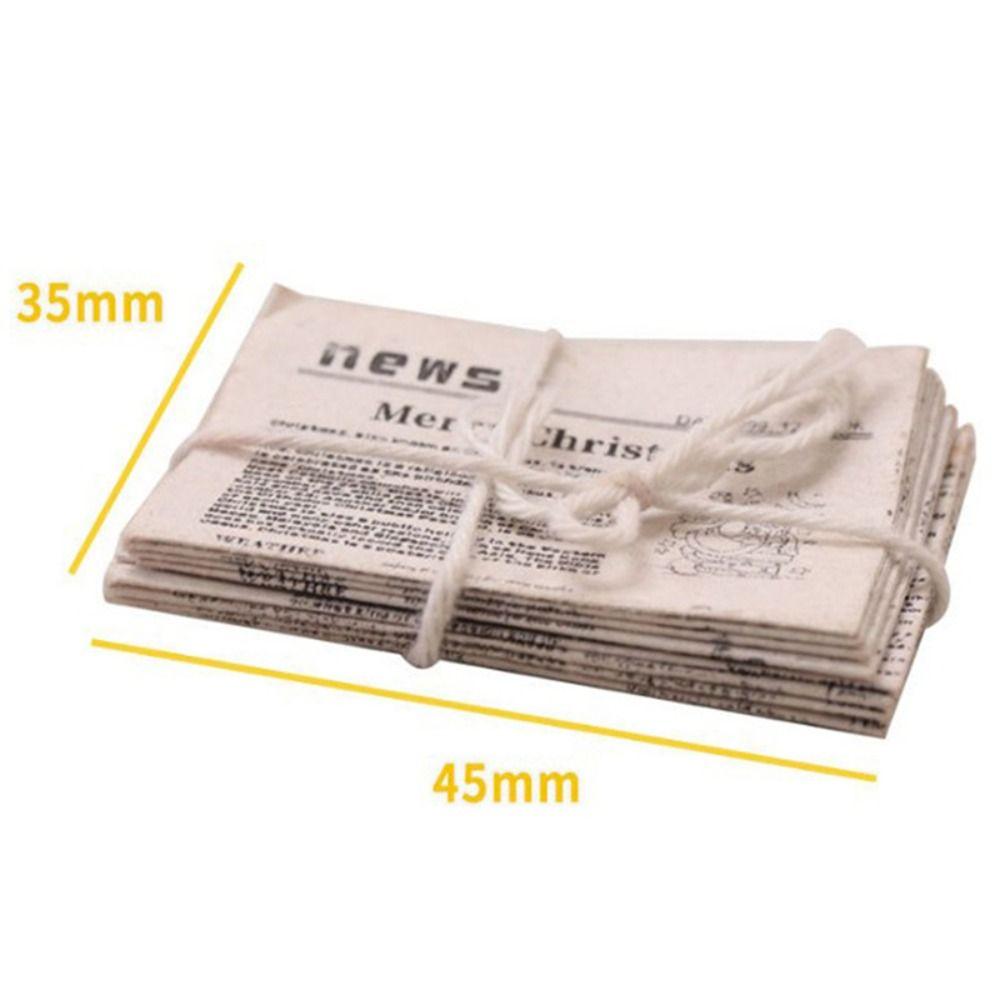 Decorative Craft Dollhouse Miniature Retro Newspaper Set Simulation Furniture Toy Newspaper Model