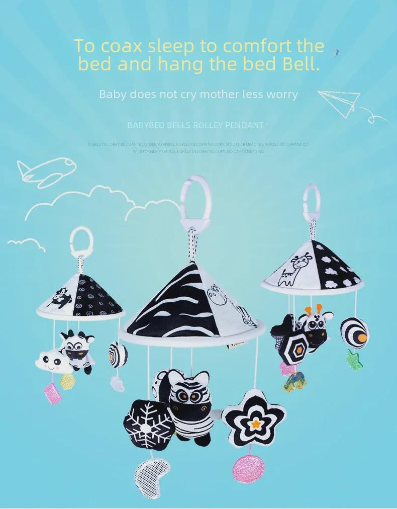 Aipinqi Schwarzweiß Hängendes Auto- & Babybett Windspiel Spielzeug für Früherziehung