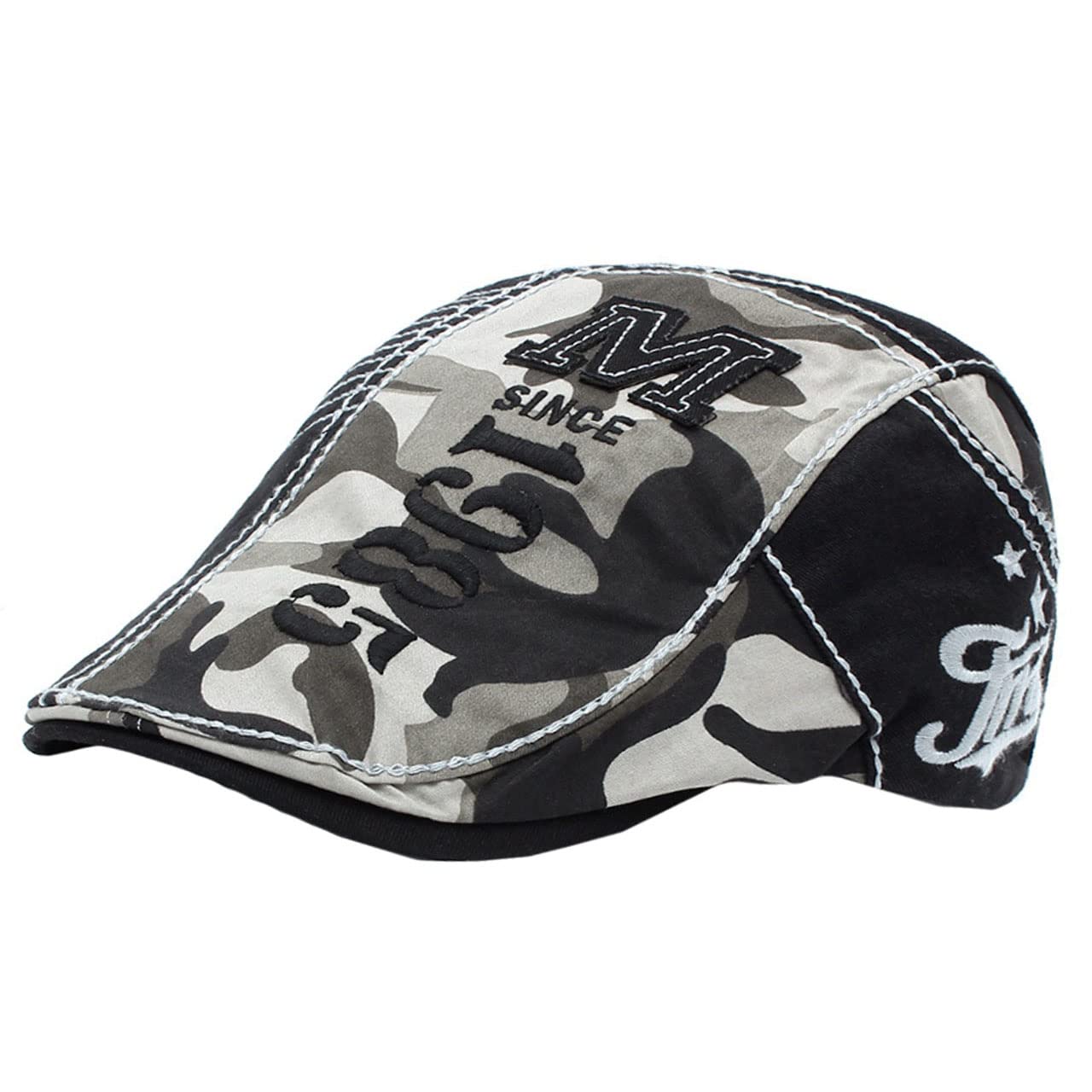 

WHITE FANG Hunting Cap Military Hat Camouflage Logo Stylish Embroidery CA466 Black Men s (Camouflage 2) чорний
