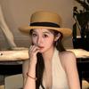 Versatile Women's French Flat-Top Woven Straw Sun Hat for Beach & Travel