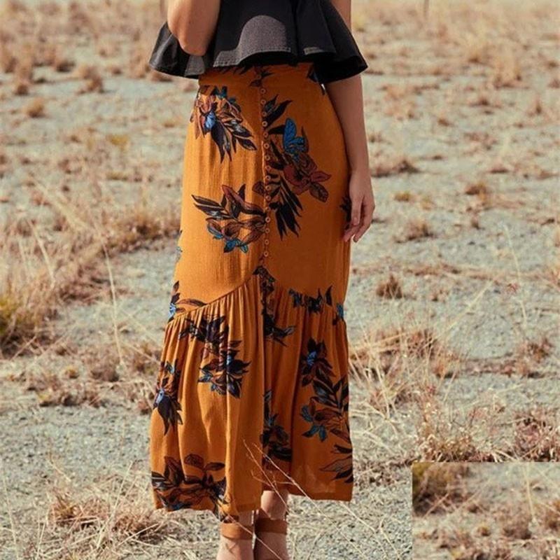 boho maxi skirt on sale