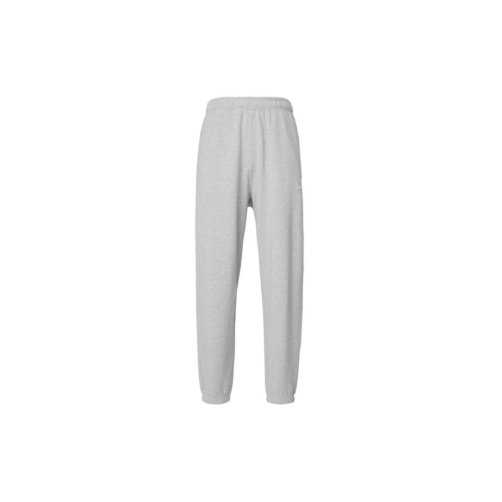 Nike Solo Swoosh Elastic Cuff Sports Casual Pants Men Bottoms Dark-Gray White DX0816-063