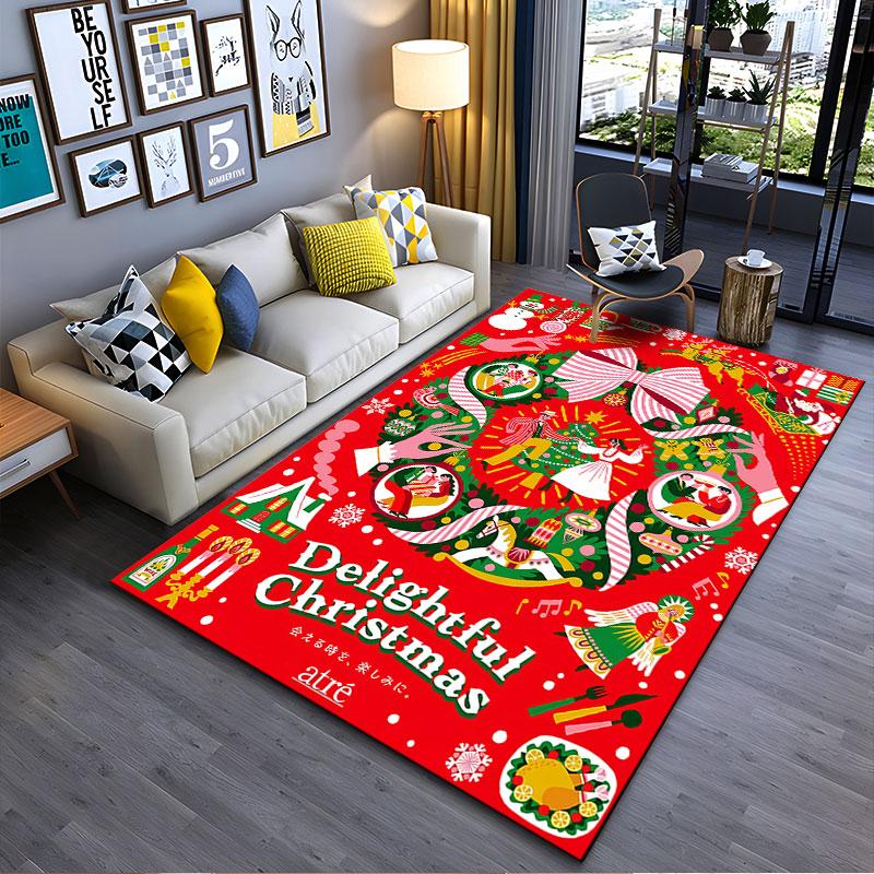 Delightful Christmas Carpet suitable as a non-slip mat for the living room or bedroom sofa
