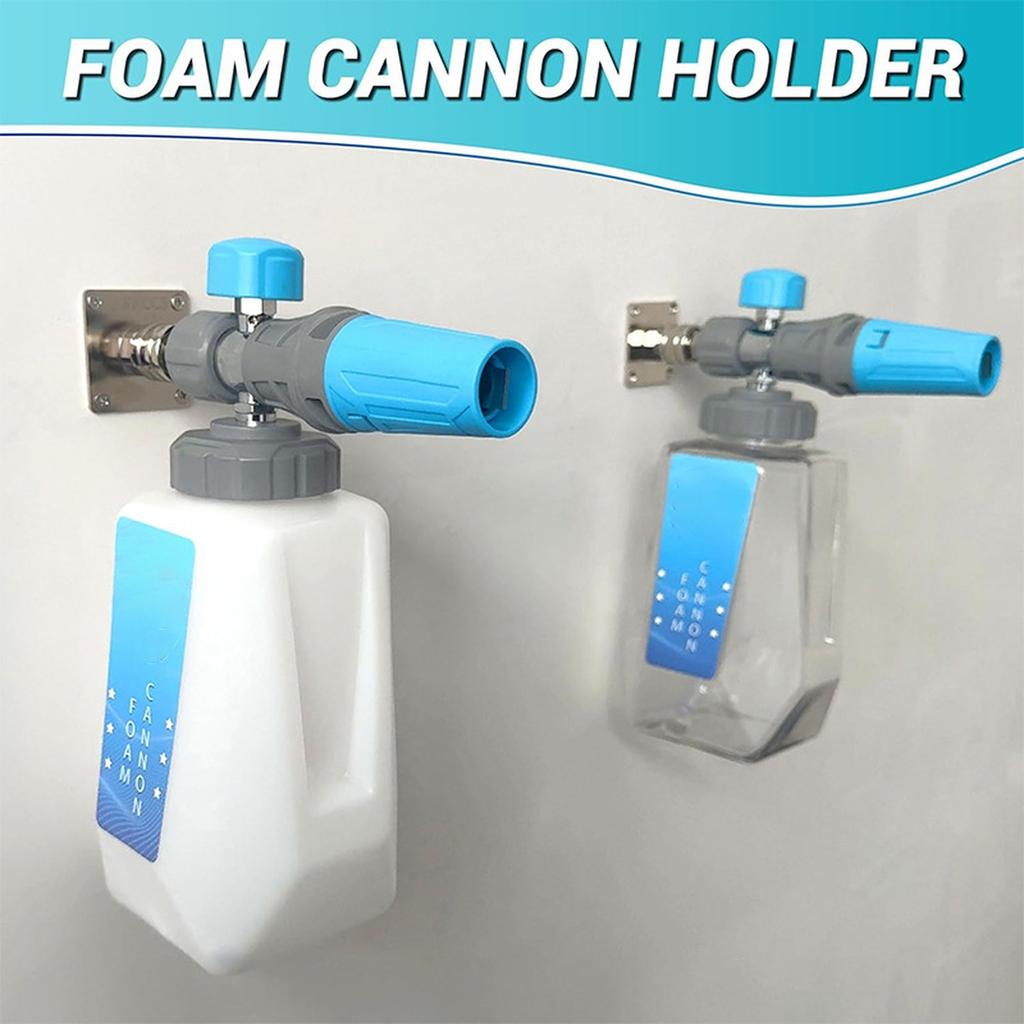 Pressure Washer Foam Holder 1/4Inch Automatic Foam Lance Wall Mount Stainless Steel Snow Foam