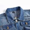 Men's Slim Fit Plus Size Ripped Denim Motorcycle Vest - Trendy Casual Korean Style