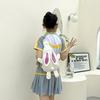 Adorable Children's Backpack Cute Rabbit Canvas Crossbody Bag For Boys And Girls