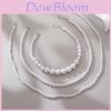 Vintage Geometric Artificial Pearl Necklace For Women With Zinc Alloy Chain Spring