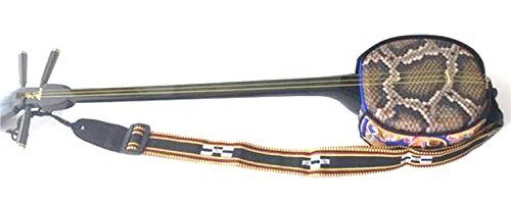 [Yonezu Sanshin Shop] Sanshin Strap, Minsa Pattern, Wine Red