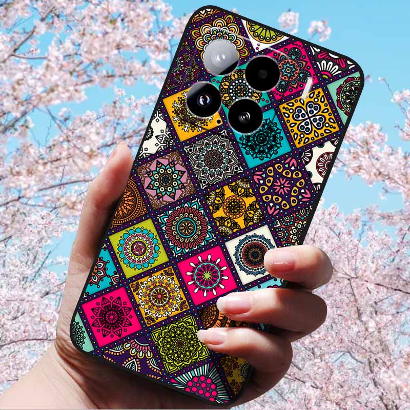 For Xiaomi 15 Pro 5G 6.73"Cases 3D Relief Soft Silicone Cover Retro Embossed for Xiaomi 15 5G Phone Mi 15pro 15 3D Soft TPU Case