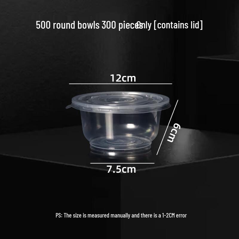

Thickened Disposable Round Takeaway Bowls with Lids