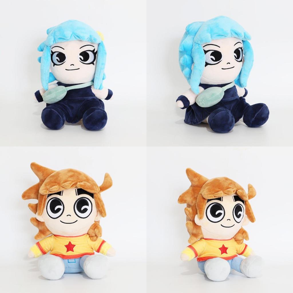 Scott Pilgrim Peluş Oyuncak Su Kristali Yumuşak Malzeme Karikatür Karakter Tasarımlı Hayranlar ve Koleksiyonerler İçin