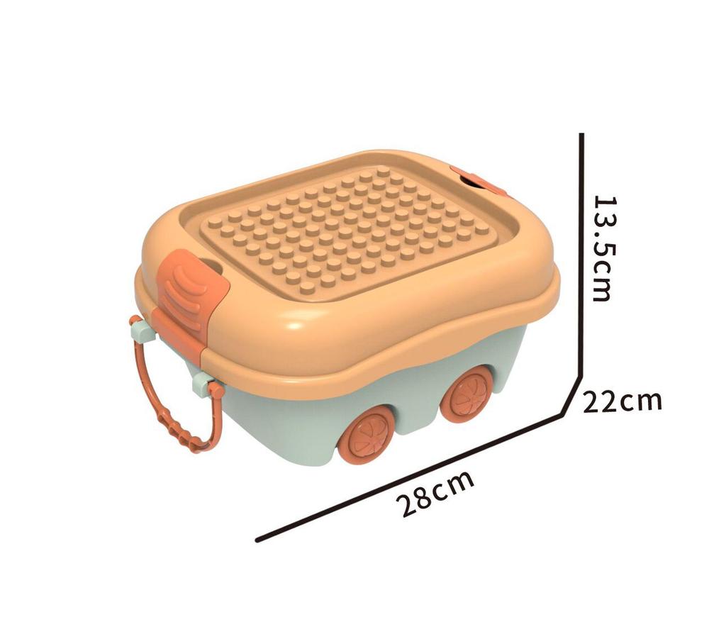 Large Multifunctional Building Block Table for Children's Early Education, Compatible with Lego