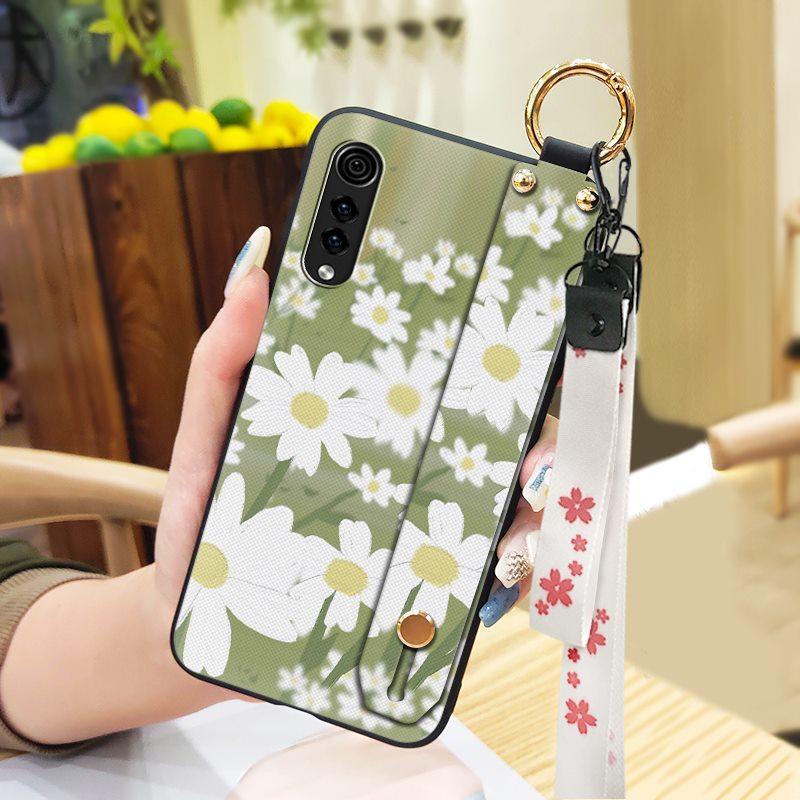 Wrist Strap Flower Phone Case For LG Velvet 4G/5G Shockproof Waterproof Soft Case Fashion Design Anti-dust Kickstand