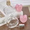 25ml Zerstäuber Sprühflasche Herzförmiger Deckel Schraubpumpe Quadratisch Rund Leer Klares Glas Nachfüllbare Parfümflaschen