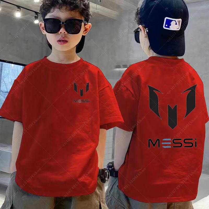 Printed children's clothing summer children's T-shirt boys and girls casual short sleeved fashionable black shirt sportswear top