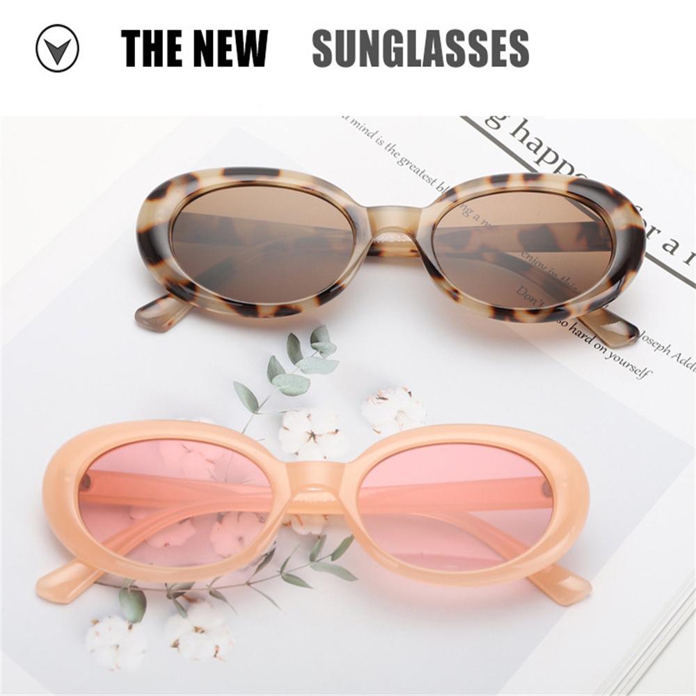 Retro Oval Sunglasses Small Frame Sunglasses For Women Men Jelly Color Gothic Glasses UV400 Fashion Shades Oval Mirror  New