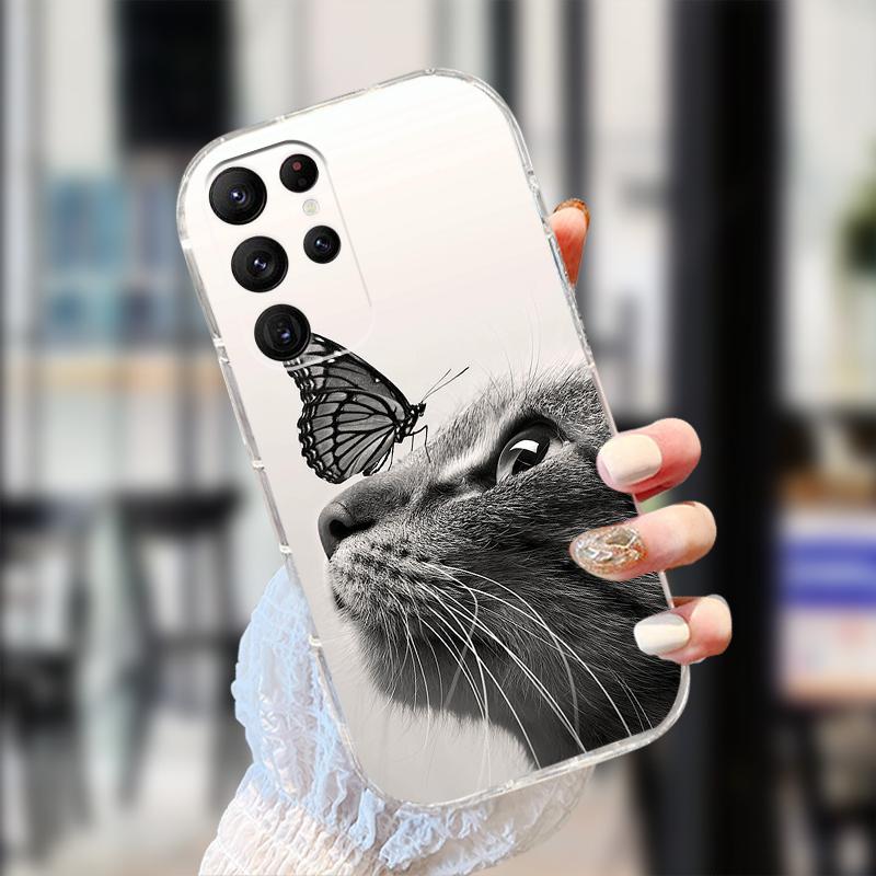 Clear Case For Samsung S25 S24 S23 S22 Ultra 5G Transparent Soft TPU Silicone Phone Cover For Galaxy S22 5G Protective Fundas